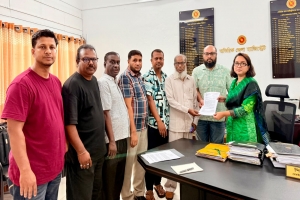 সিলেটে সাংবাদিক তুরাব হত্যার বিচারের দাবিতে জেলা প্রশাসককে স্মারকলিপি প্রদান