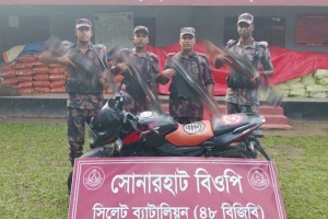 সোনারহাট-বিছনাকান্দি-শ্রীপুরে বিজিবির অভিযান, জব্দ চোরাচালান পণ্য 