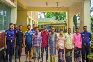 কোম্পানীগঞ্জে পুলিশের বিশেষ অভিযানে ৮ জন গ্রেপ্তার