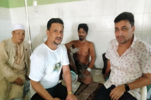 কানাইঘাট পৌর বিএনপি'র সহসভাপতি অসুস্থ জালাল আহমদ জনিকে দেখতে ওসমানী হাসপাতালে নেতৃবৃন্দ