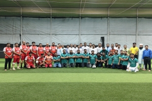 বিয়ানীবাজারে ব্যাংকার্স অ্যাসোসিয়েশনের  ইনডোর ফুটবল টূর্নামেন্ট সম্পন্ন