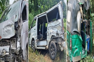 সিলেট-ঢাকা মহাসড়কে তিন যানবাহনের সংঘর্ষ, নিহত ২
