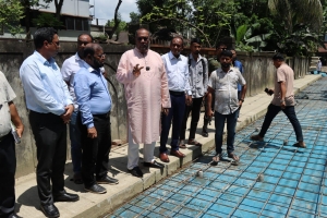 নগরজুড়ে উন্নয়ন কাজের অগ্রগতি পরিদর্শনে সিসিক প্রশাসক