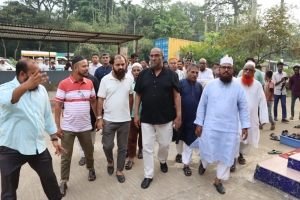 টুকের বাজারে সড়ক-ড্রেনেজ পরিদর্শনে সিসিক প্রশাসক, পরিকল্পিত উন্নয়নের আশ্বাস