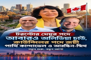 টরন্টোতে রেকর্ড গড়ে টানা দ্বিতীয়বার মেয়র অলিভিয়া চাউ